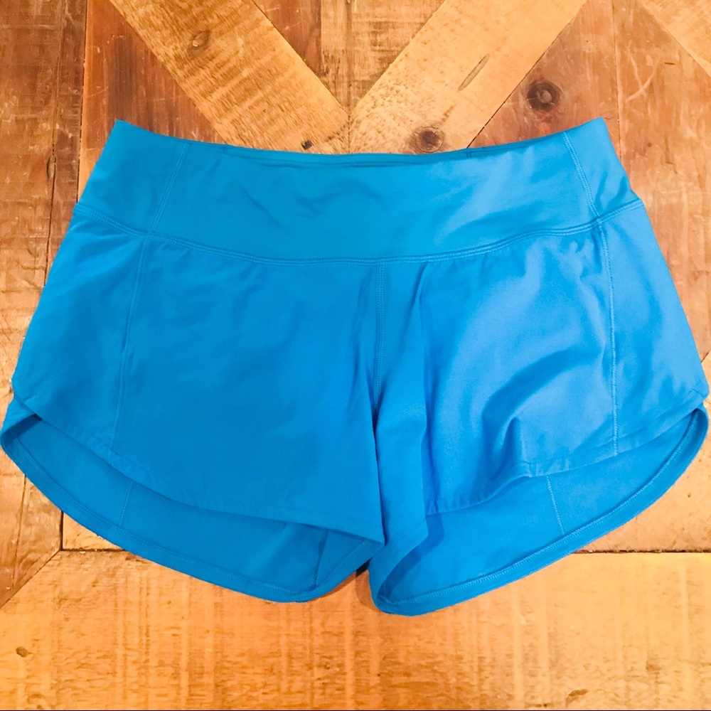 Lululemon Speed up shorts - gorgeous Amalfi Blue